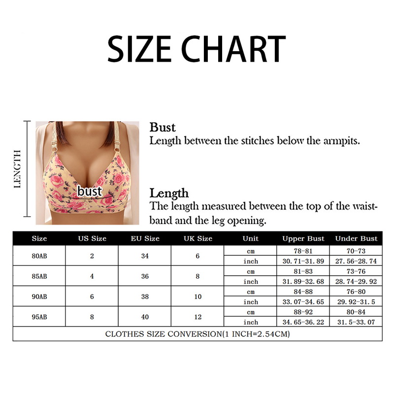 2023 New Fashion Womens Plus Size Print Unblemished Bra With Ice