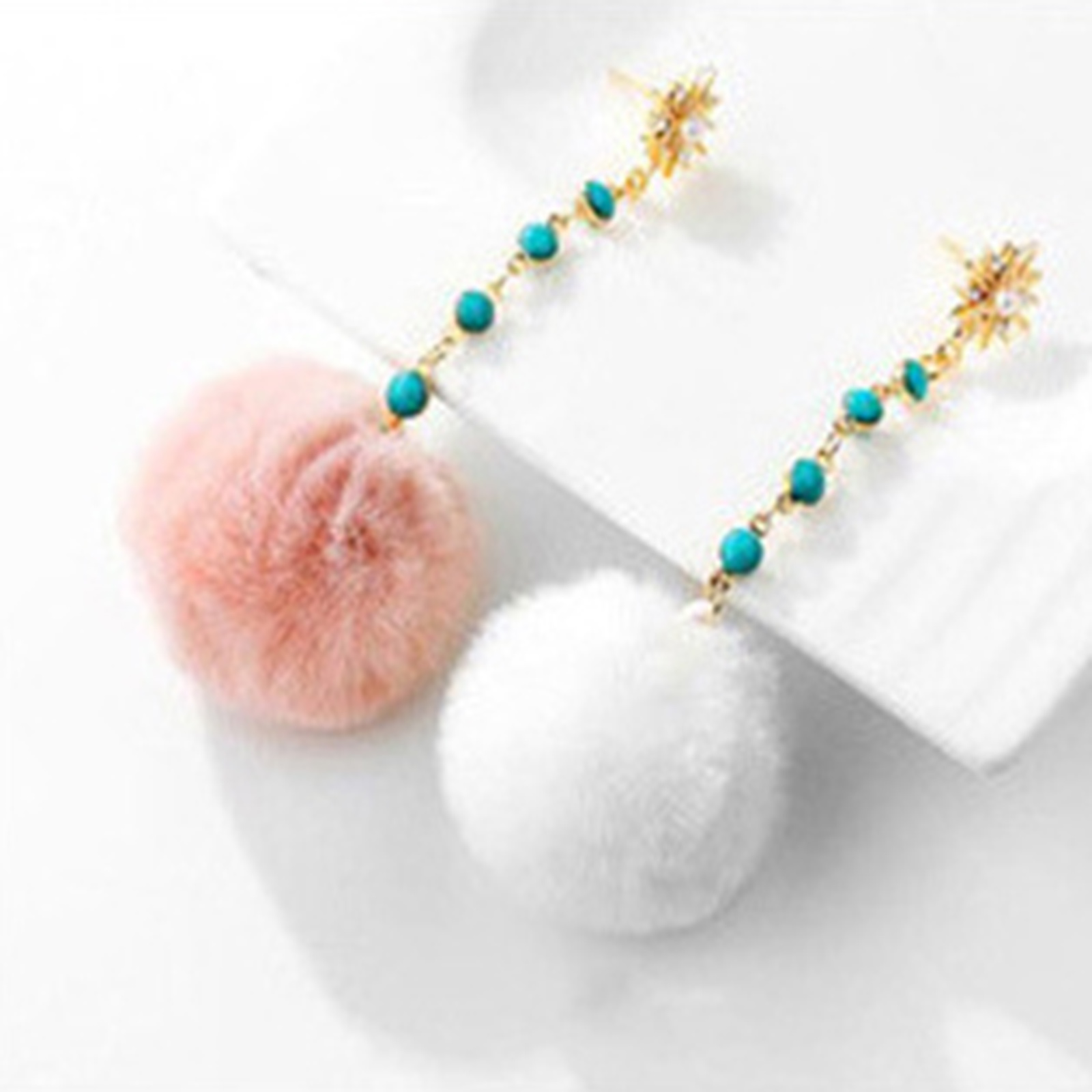 Description Picture 6 of item4cm 5cm Multicolor Soft Pom Pom Ball With Rubber Band DIY Handmade Craft Materials Clothing Scarf Women Sewing Accessories,10pcs
