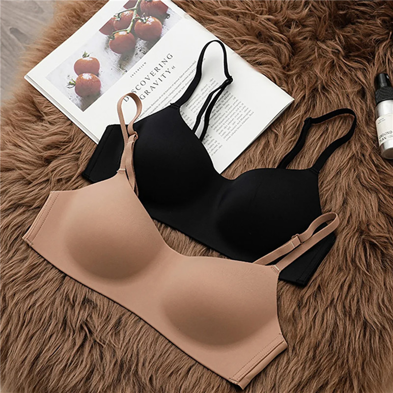 M281078B One Piece Push Up Bra Sexy Bra Seamless Underwear With Thin Cups Gathered And No Steel Rings For Comfortable Breathable Tops