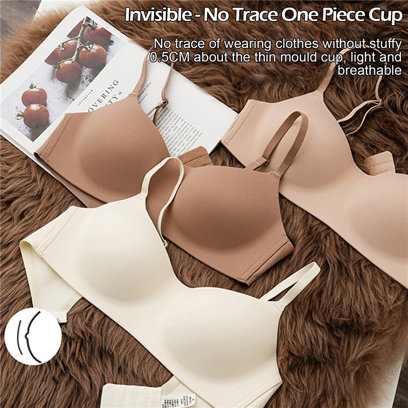 M281078K One Piece Push Up Bra Sexy Bra Seamless Underwear With Thin Cups Gathered And No Steel Rings For Comfortable Breathable Tops