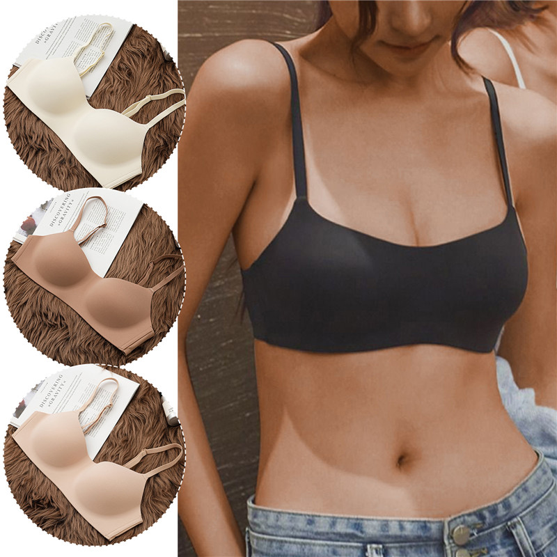 M281078R One Piece Push Up Bra Sexy Bra Seamless Underwear With Thin Cups Gathered And No Steel Rings For Comfortable Breathable Tops